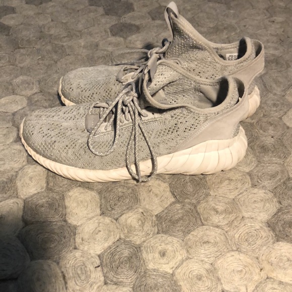 Adidas tubular sneakers grey knit size 10 used condition. - Picture 4 of 10